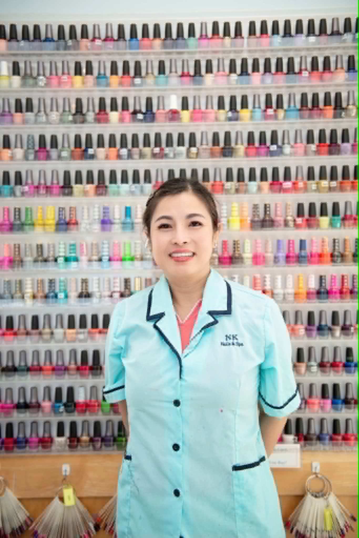 Le, nail technician at NK Nails & Spa