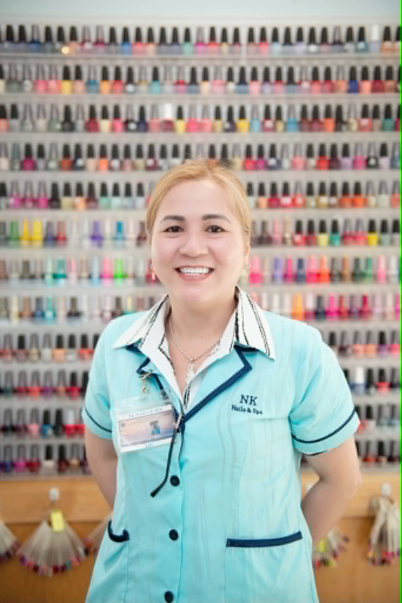 Lin, nail technician at NK Nails & Spa
